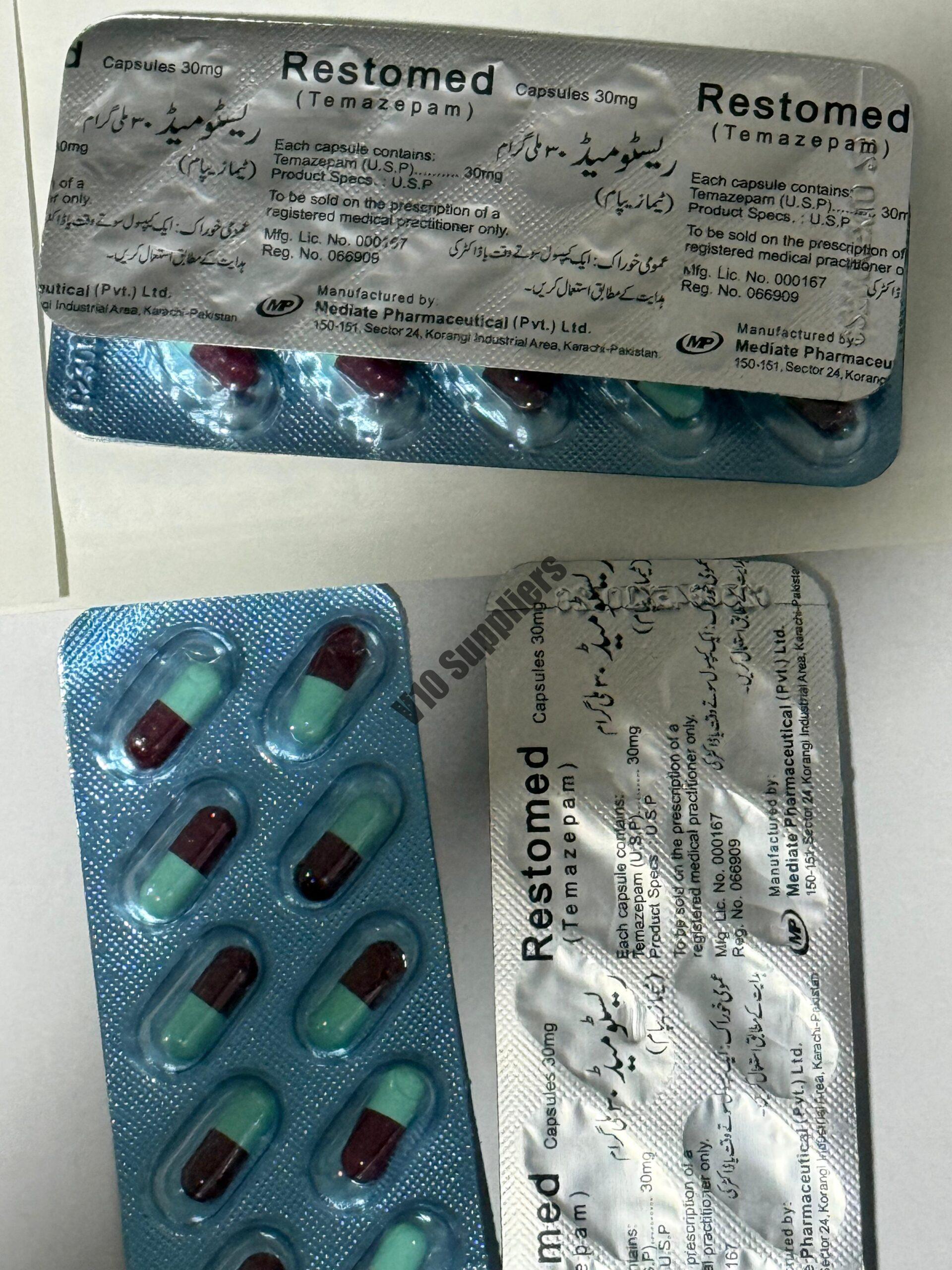 Restomed (Temazepam) 30mg Restomed (Temazepam) 30mg
